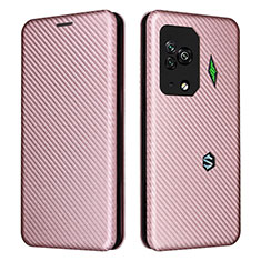 Custodia Portafoglio In Pelle Cover con Supporto L06Z per Xiaomi Black Shark 5 Pro 5G Oro Rosa