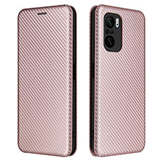 Custodia Portafoglio In Pelle Cover con Supporto L06Z per Xiaomi Mi 11X 5G Oro Rosa