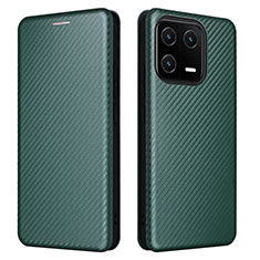 Custodia Portafoglio In Pelle Cover con Supporto L06Z per Xiaomi Mi 13 5G Verde