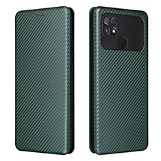 Custodia Portafoglio In Pelle Cover con Supporto L06Z per Xiaomi Poco C40 Verde