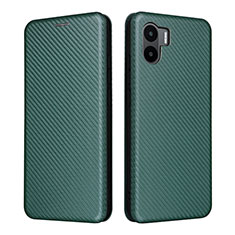 Custodia Portafoglio In Pelle Cover con Supporto L06Z per Xiaomi Poco C50 Verde