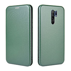 Custodia Portafoglio In Pelle Cover con Supporto L06Z per Xiaomi Poco M2 Verde