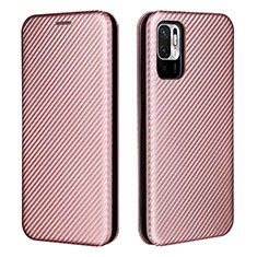 Custodia Portafoglio In Pelle Cover con Supporto L06Z per Xiaomi POCO M3 Pro 5G Oro Rosa