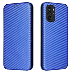 Custodia Portafoglio In Pelle Cover con Supporto L06Z per Xiaomi Poco M5S Blu