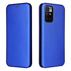 Custodia Portafoglio In Pelle Cover con Supporto L06Z per Xiaomi Redmi 10 (2022) Blu