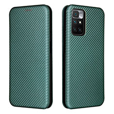 Custodia Portafoglio In Pelle Cover con Supporto L06Z per Xiaomi Redmi 10 (2022) Verde