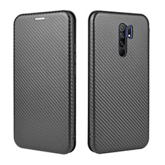 Custodia Portafoglio In Pelle Cover con Supporto L06Z per Xiaomi Redmi 9 Prime India Nero