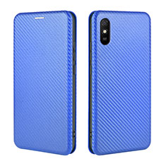 Custodia Portafoglio In Pelle Cover con Supporto L06Z per Xiaomi Redmi 9i Blu