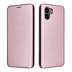 Custodia Portafoglio In Pelle Cover con Supporto L06Z per Xiaomi Redmi A1 Oro Rosa