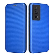 Custodia Portafoglio In Pelle Cover con Supporto L06Z per Xiaomi Redmi K60 5G Blu