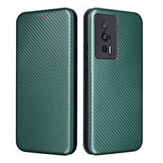 Custodia Portafoglio In Pelle Cover con Supporto L06Z per Xiaomi Redmi K60 5G Verde