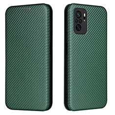 Custodia Portafoglio In Pelle Cover con Supporto L06Z per Xiaomi Redmi Note 10 4G Verde