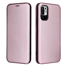 Custodia Portafoglio In Pelle Cover con Supporto L06Z per Xiaomi Redmi Note 10 JE 5G Oro Rosa