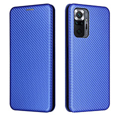 Custodia Portafoglio In Pelle Cover con Supporto L06Z per Xiaomi Redmi Note 10 Pro 4G Blu