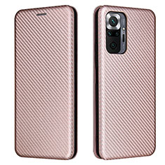 Custodia Portafoglio In Pelle Cover con Supporto L06Z per Xiaomi Redmi Note 10 Pro Max Oro Rosa