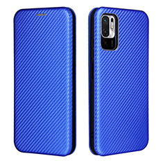 Custodia Portafoglio In Pelle Cover con Supporto L06Z per Xiaomi Redmi Note 10T 5G Blu