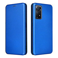 Custodia Portafoglio In Pelle Cover con Supporto L06Z per Xiaomi Redmi Note 11 Pro 5G Blu