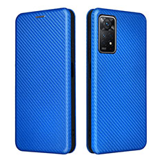 Custodia Portafoglio In Pelle Cover con Supporto L06Z per Xiaomi Redmi Note 12 Pro 4G Blu