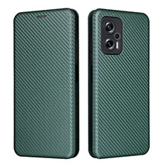 Custodia Portafoglio In Pelle Cover con Supporto L06Z per Xiaomi Redmi Note 12T Pro 5G Verde