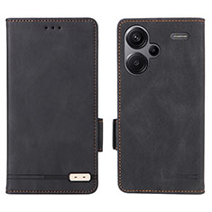 Custodia Portafoglio In Pelle Cover con Supporto L06Z per Xiaomi Redmi Note 13 Pro+ Plus 5G Nero