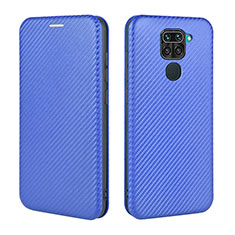 Custodia Portafoglio In Pelle Cover con Supporto L06Z per Xiaomi Redmi Note 9 Blu