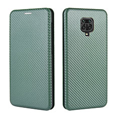 Custodia Portafoglio In Pelle Cover con Supporto L06Z per Xiaomi Redmi Note 9S Verde