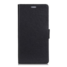 Custodia Portafoglio In Pelle Cover con Supporto L07 per Alcatel 1X (2019) Nero