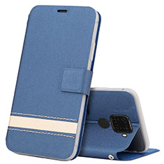 Custodia Portafoglio In Pelle Cover con Supporto L07 per Huawei Nova 5z Blu