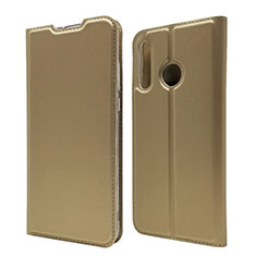 Custodia Portafoglio In Pelle Cover con Supporto L07 per Huawei P30 Lite XL Oro