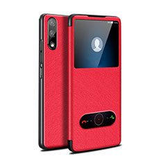 Custodia Portafoglio In Pelle Cover con Supporto L07 per Huawei Y9 Prime (2019) Rosso