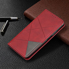 Custodia Portafoglio In Pelle Cover con Supporto L07 per Samsung Galaxy M31 Rosso