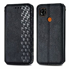 Custodia Portafoglio In Pelle Cover con Supporto L07 per Xiaomi POCO C3 Nero