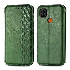 Custodia Portafoglio In Pelle Cover con Supporto L07 per Xiaomi POCO C31 Verde