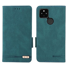 Custodia Portafoglio In Pelle Cover con Supporto L07Z per Google Pixel 4a 5G Verde