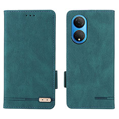 Custodia Portafoglio In Pelle Cover con Supporto L07Z per Huawei Honor X7 Verde