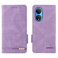 Custodia Portafoglio In Pelle Cover con Supporto L07Z per Huawei Honor X7 Viola