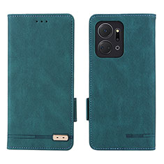 Custodia Portafoglio In Pelle Cover con Supporto L07Z per Huawei Honor X7a Verde