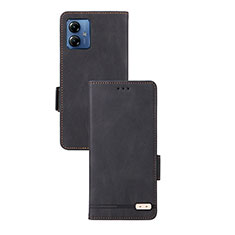 Custodia Portafoglio In Pelle Cover con Supporto L07Z per Motorola Moto G14 Nero