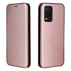 Custodia Portafoglio In Pelle Cover con Supporto L07Z per Realme 8 5G Oro Rosa