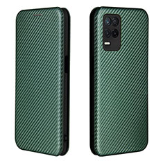 Custodia Portafoglio In Pelle Cover con Supporto L07Z per Realme 8 5G Verde