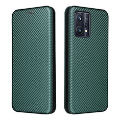 Custodia Portafoglio In Pelle Cover con Supporto L07Z per Realme 9 4G Verde