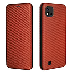 Custodia Portafoglio In Pelle Cover con Supporto L07Z per Realme C11 (2021) Marrone