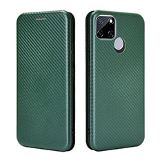 Custodia Portafoglio In Pelle Cover con Supporto L07Z per Realme C12 Verde