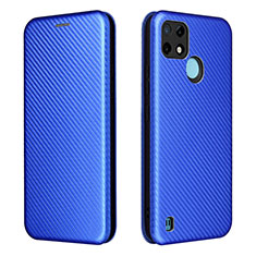 Custodia Portafoglio In Pelle Cover con Supporto L07Z per Realme C25Y Blu