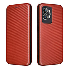 Custodia Portafoglio In Pelle Cover con Supporto L07Z per Realme GT2 Pro 5G Marrone