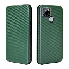 Custodia Portafoglio In Pelle Cover con Supporto L07Z per Realme Q2i 5G Verde