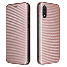 Custodia Portafoglio In Pelle Cover con Supporto L07Z per Samsung Galaxy A02 Oro Rosa