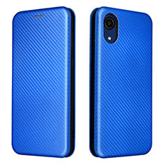 Custodia Portafoglio In Pelle Cover con Supporto L07Z per Samsung Galaxy A03 Core Blu