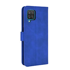 Custodia Portafoglio In Pelle Cover con Supporto L07Z per Samsung Galaxy A12 Blu