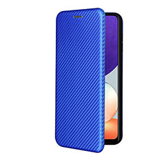 Custodia Portafoglio In Pelle Cover con Supporto L07Z per Samsung Galaxy A22 4G Blu